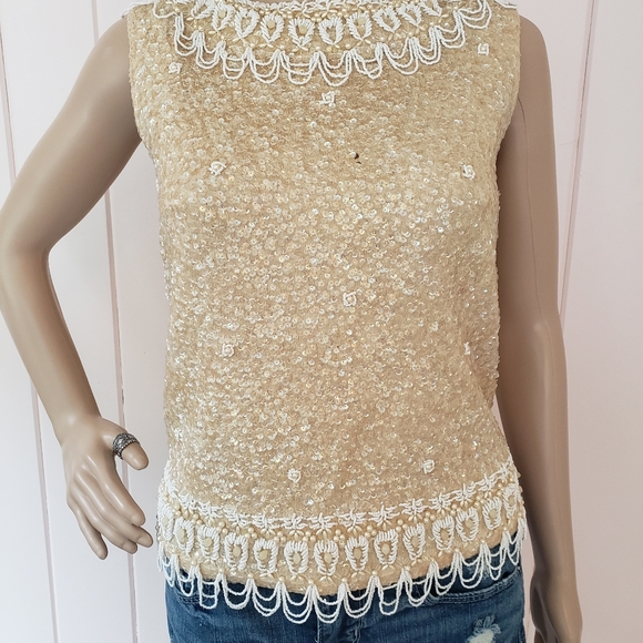 Vintage Atkins Sequins Top - Picture 2 of 7